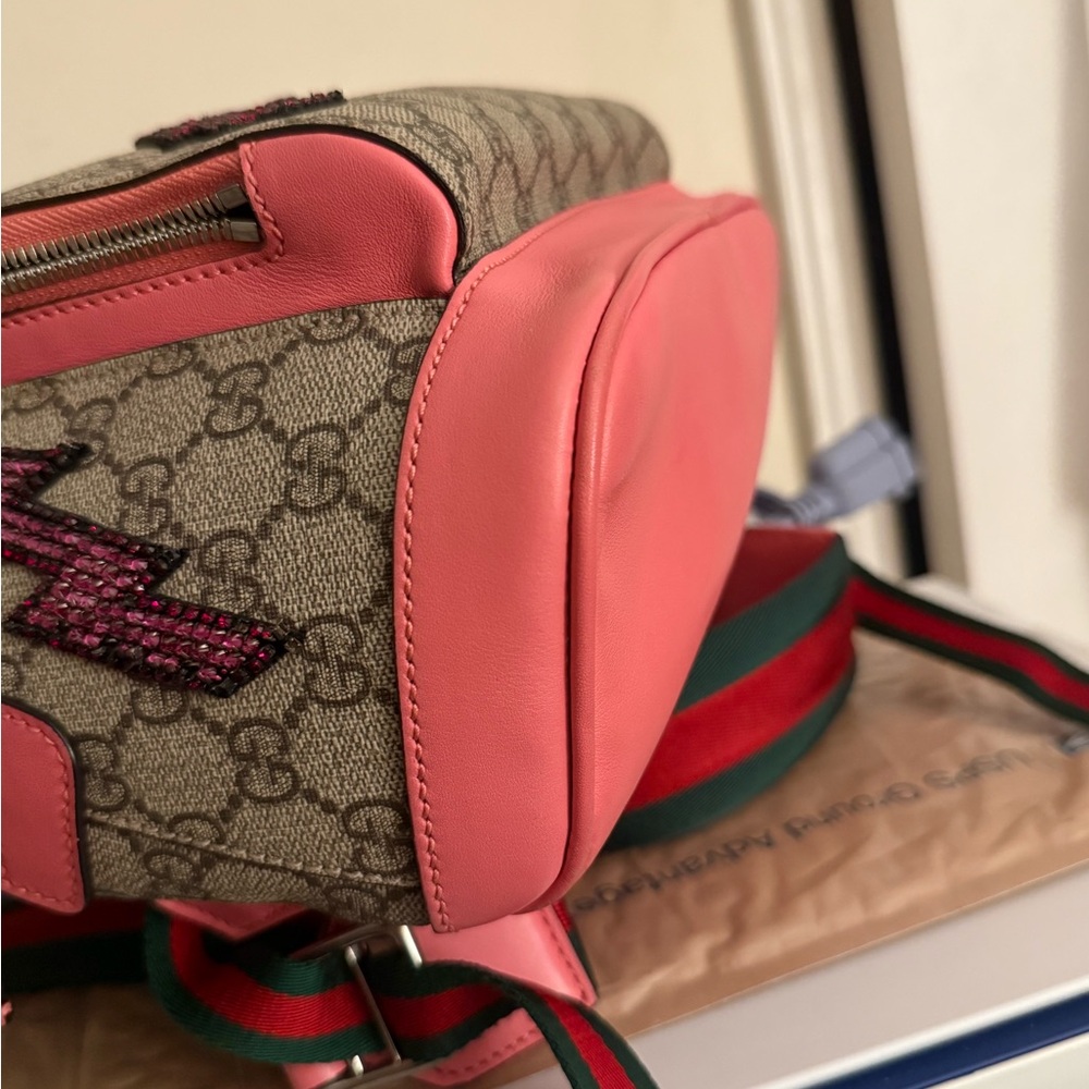 Gucci Beige and Pink Backpack with Sequin Details - Picture 9 of 9
